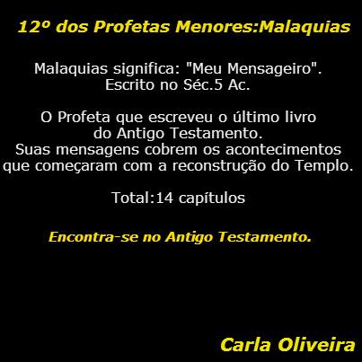 Malaquias - Profetas Menores - Os 12 Profetas Menores