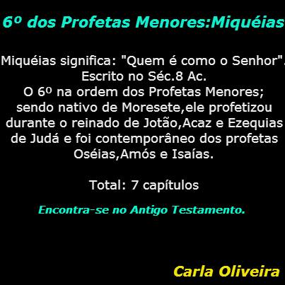 Miqueias - Profetas Menores - Os 12 Profetas Menores