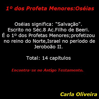 Oseias - Profetas Menores - Os 12 Profetas Menores