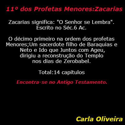 Zacarias - Profetas Menores - Os 12 Profetas Menores