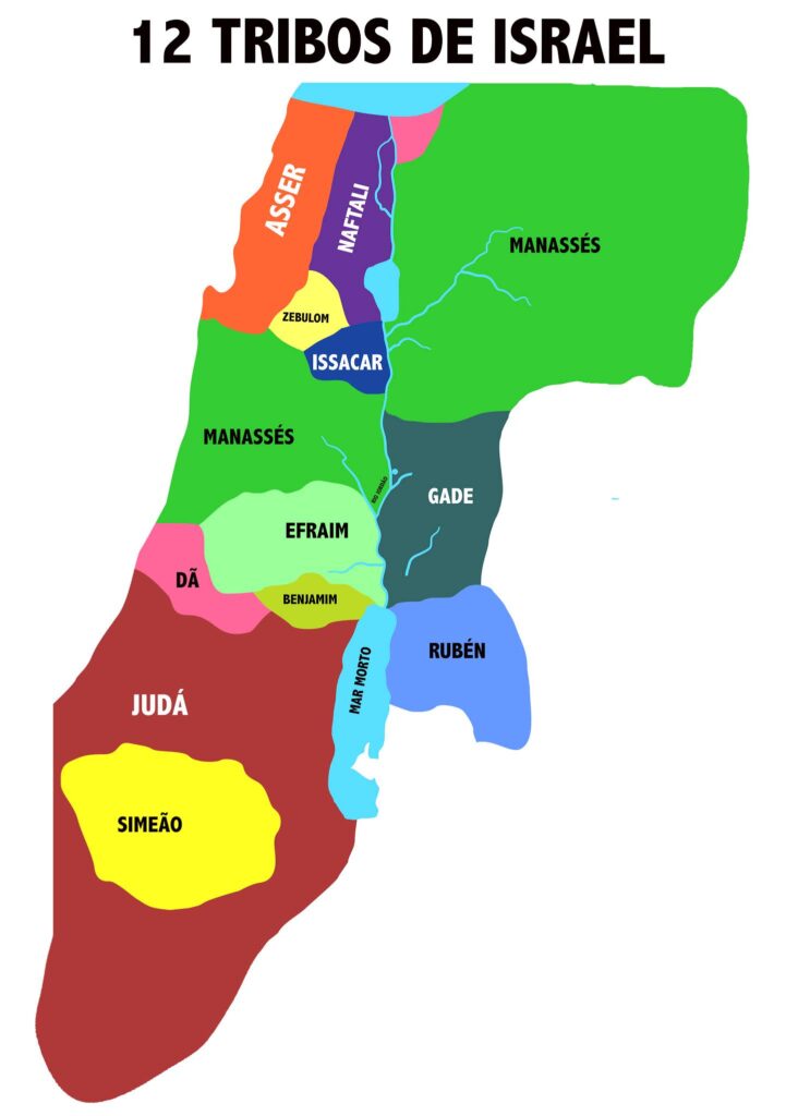 mapa 12 tribos de Israel 732x1024 - As Portas do Inferno Não prevalecerão contra a igreja- Mateus 16